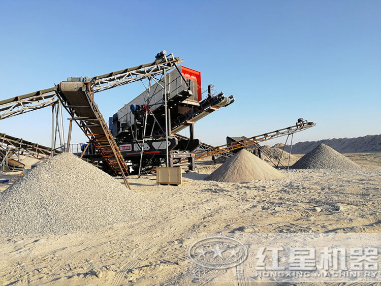 移動(dòng)制砂機(jī)生產(chǎn)圖，多種制砂規(guī)格可以選擇