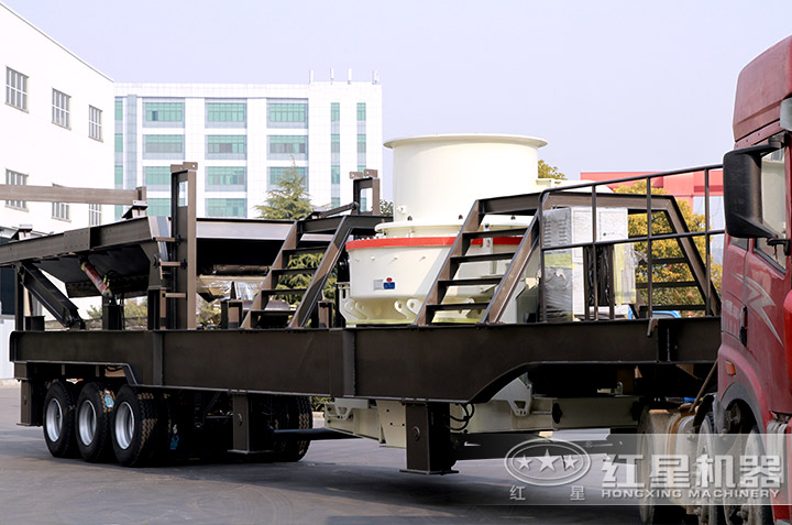 移動(dòng)石粉制砂機(jī)發(fā)貨現(xiàn)場(chǎng)，到場(chǎng)即可作業(yè)