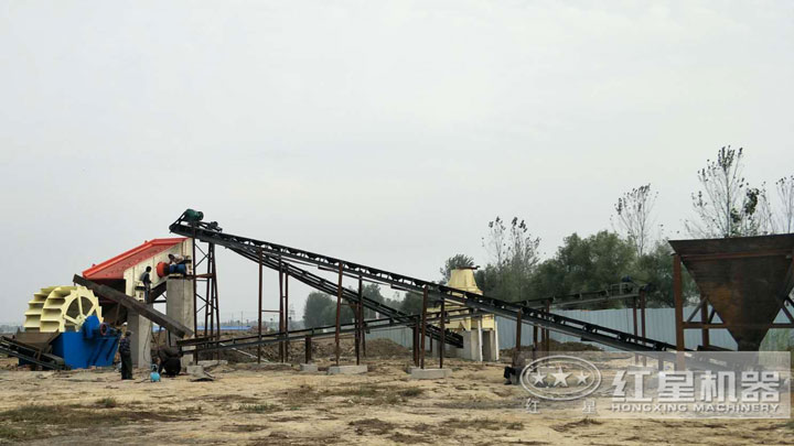 制砂生產(chǎn)線實(shí)拍圖，還有多種配置可以選擇