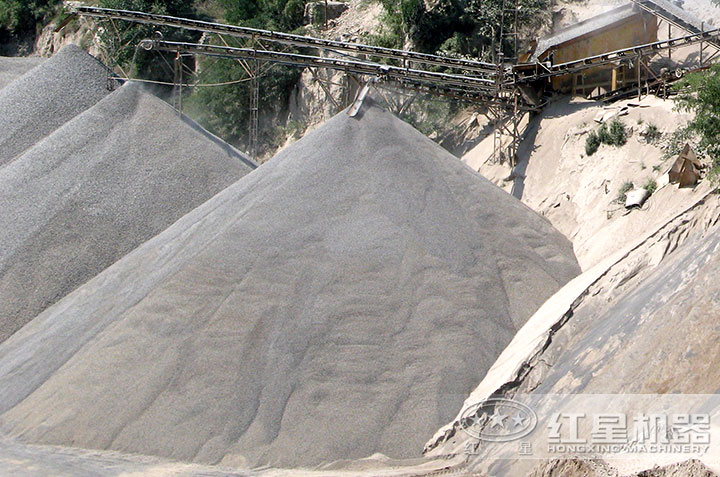 機(jī)制砂成品，一條生產(chǎn)線可有多種規(guī)格成品